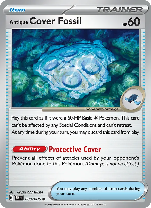 Antique Cover Fossil - 080 - Black Bolt - LevelupCards.nl