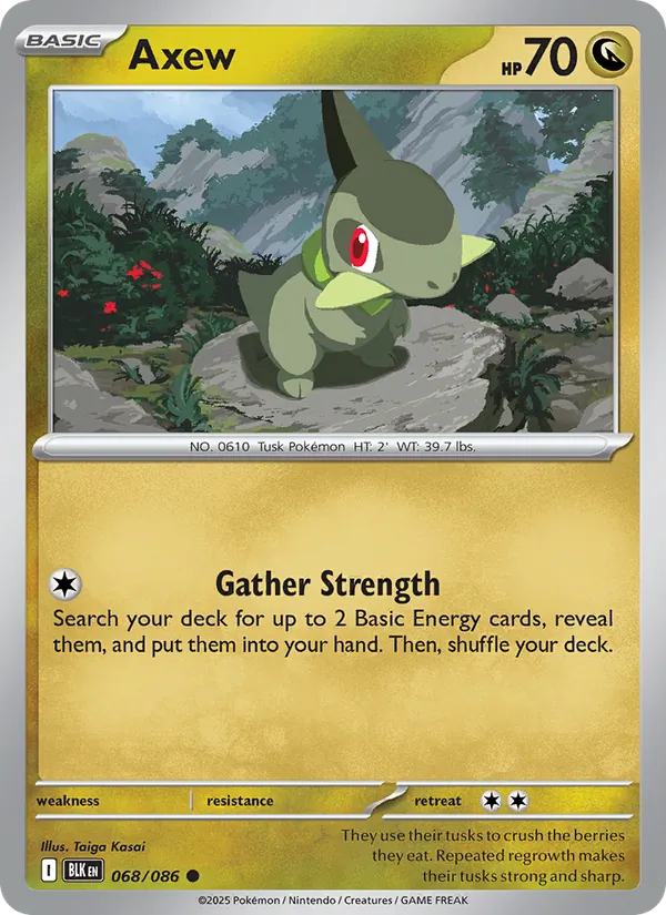 Axew - 068 - Black Bolt - LevelupCards.nl