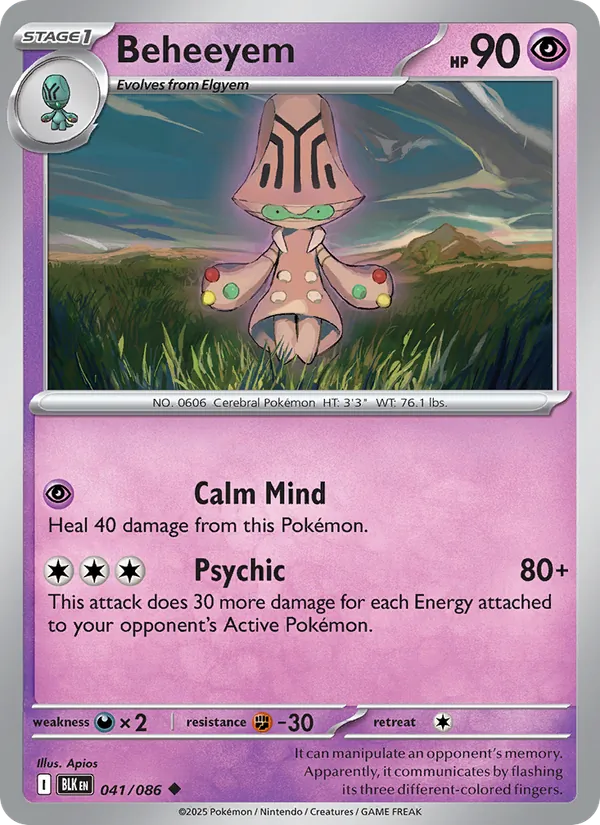 Beheeyem - 041 - Black Bolt - LevelupCards.nl