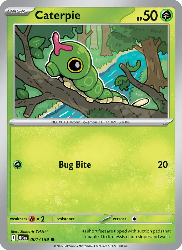 Caterpie - 001 - Journey Together - LevelupCards.nl