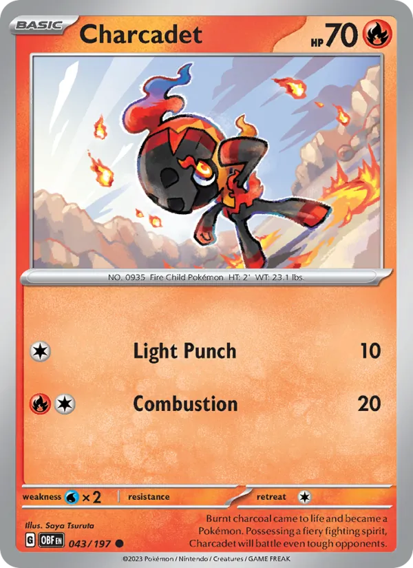 Charcadet - 043 - Obsidian Flames - LevelupCards.nl
