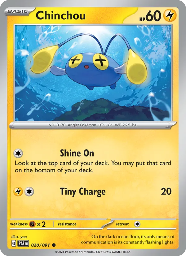 Chinchou - 020 - Paldean Fates - LevelupCards.nl