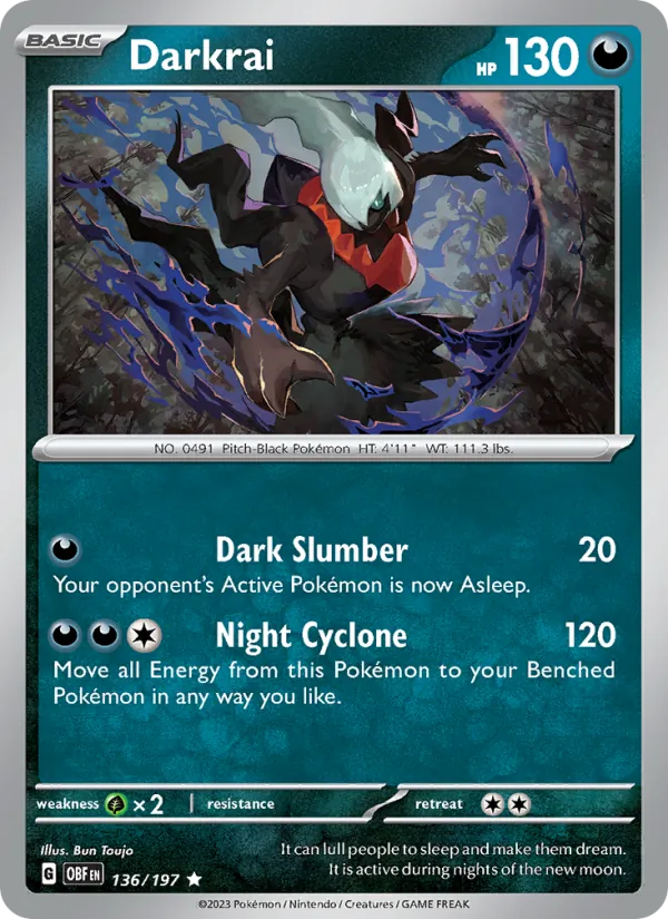 Darkrai - 136 - Obsidian Flames - LevelupCards.nl