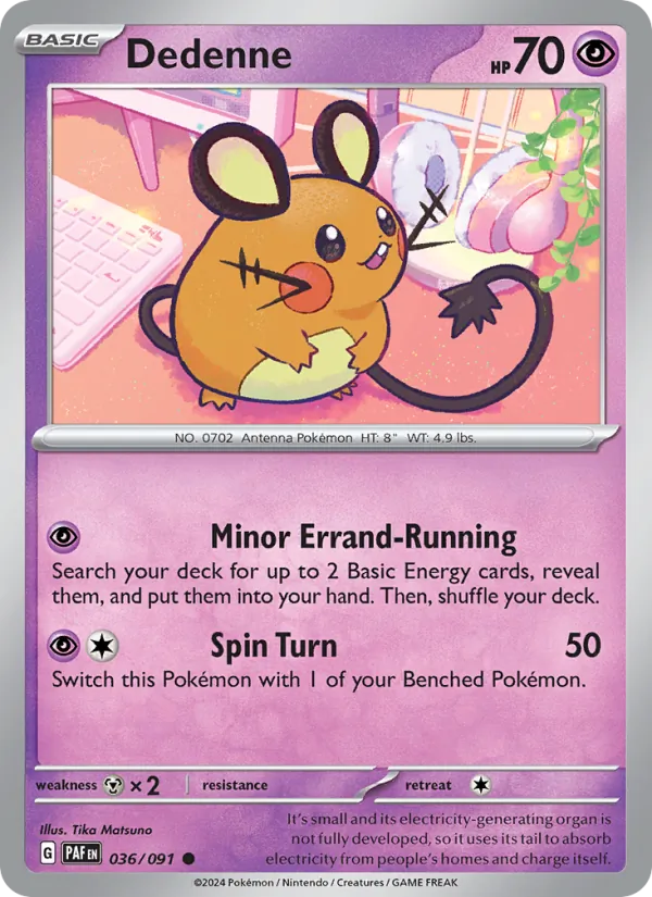 Dedenne - 036 - Paldean Fates - LevelupCards.nl