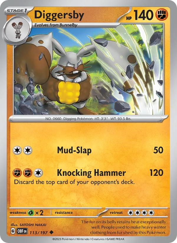 Diggersby - 113 - Obsidian Flames - LevelupCards.nl