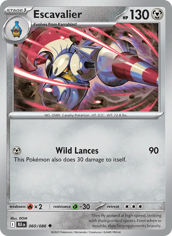 Escavalier - 060 - Black Bolt - LevelupCards.nl