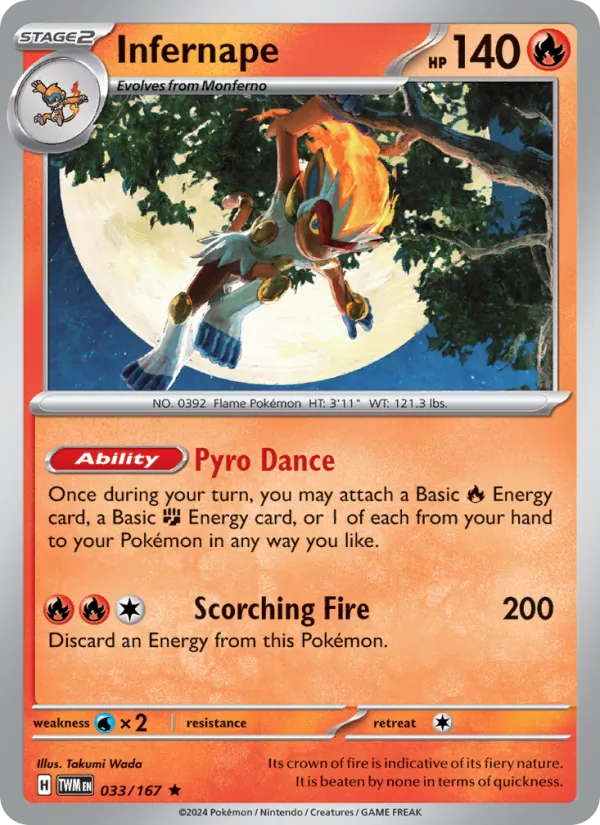 Infernape - 033 - Twilight Masquerade - LevelupCards.nl