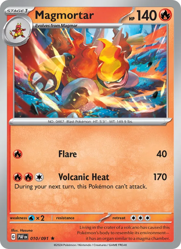 Magmortar - 010 - Paldean Fates - LevelupCards.nl
