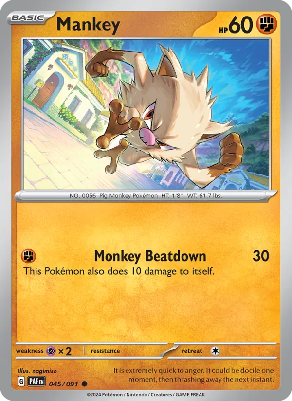 Mankey - 045 - Paldean Fates - LevelupCards.nl