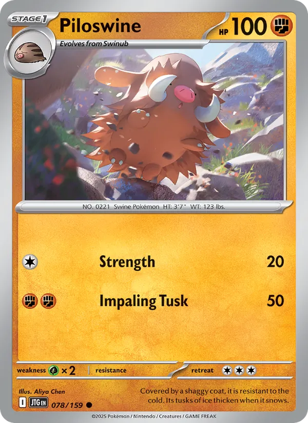 Piloswine - 078 - Journey Together - LevelupCards.nl