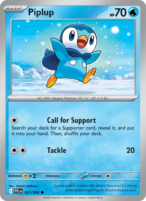 Piplup - 027 - Phantasmal Flames - LevelupCards.nl