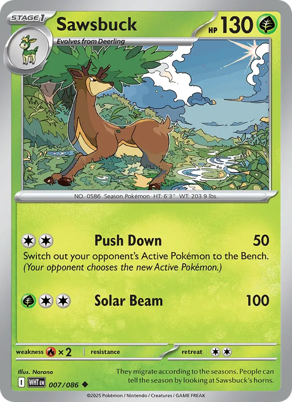 Sawsbuck - 007 - White Flare - LevelupCards.nl
