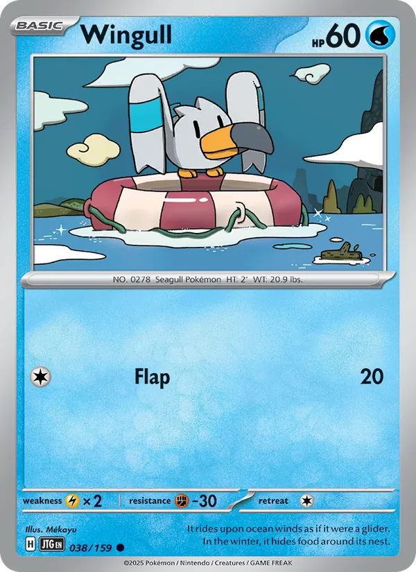 Wingull - 038 - Journey Together - LevelupCards.nl