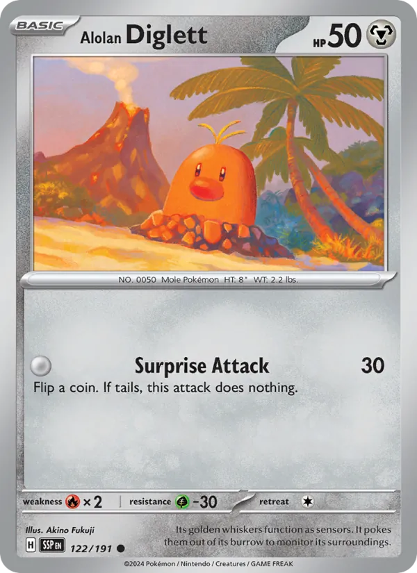 Alolan Diglett - 122 - Surging Sparks - LevelupCards.nl