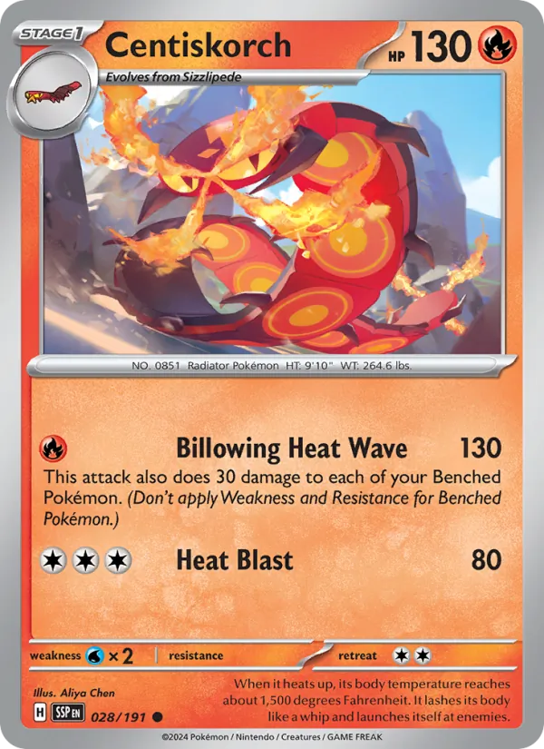 Centiskorch - 028 - Surging Sparks - LevelupCards.nl