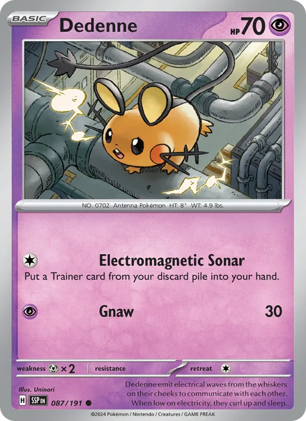 Dedenne - 087 - Surging Sparks - LevelupCards.nl