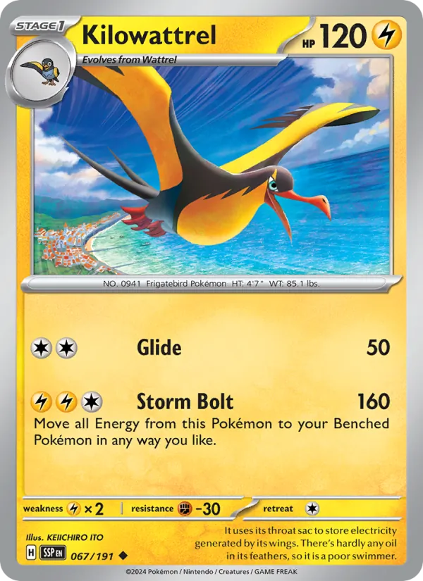Kilowattrel - 067 - Surging Sparks - LevelupCards.nl
