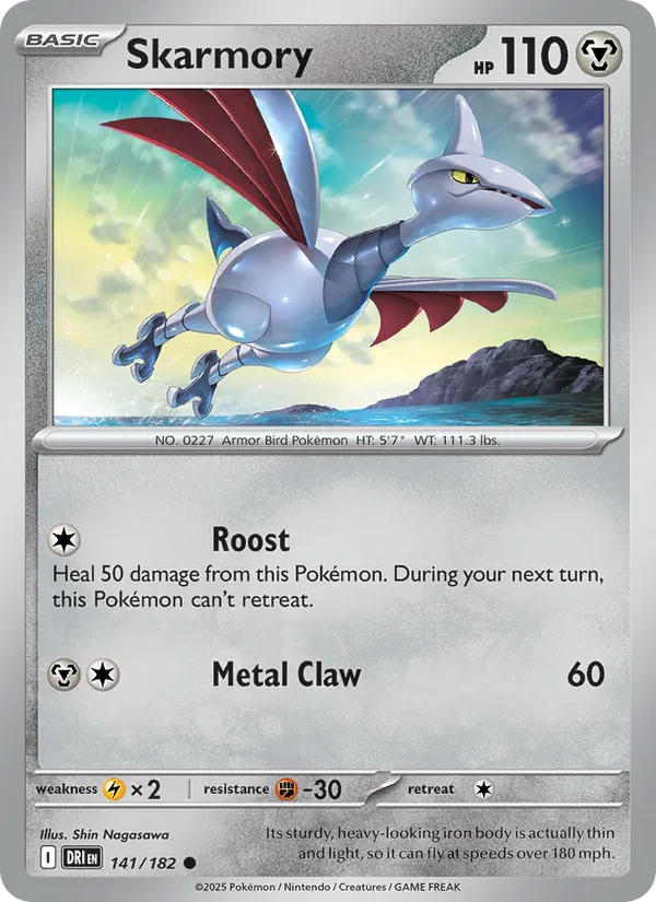 Skarmory - 141 - Destined Rivals - LevelupCards.nl