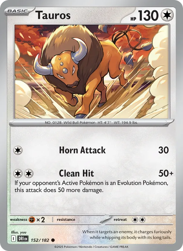 Tauros - 152 - Destined Rivals - LevelupCards.nl