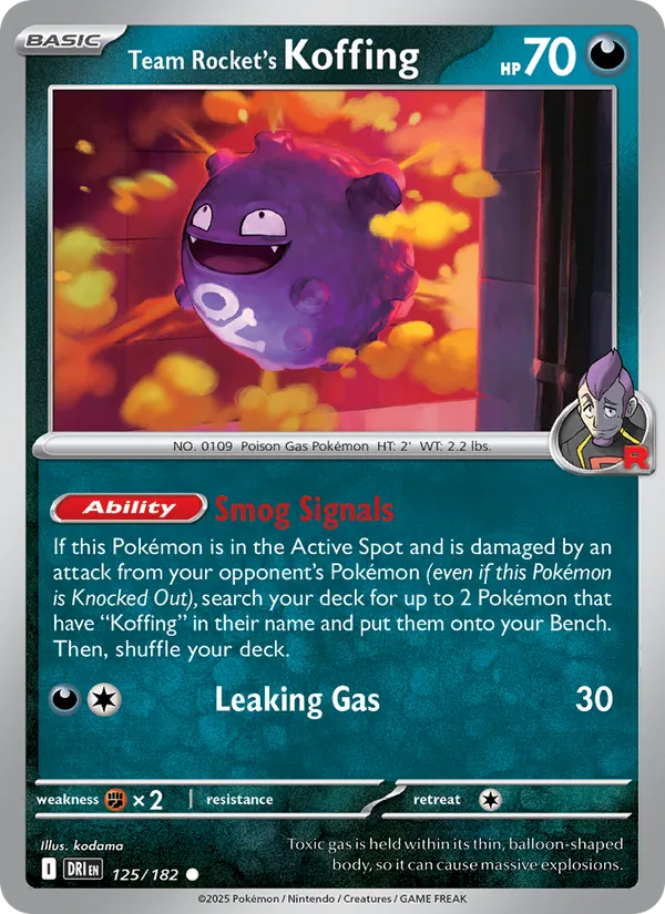 Team Rocket's Koffing - 125 - Destined Rivals - LevelupCards.nl