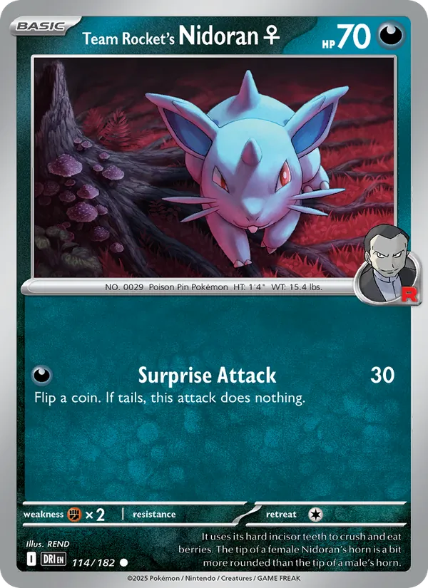 Team Rocket's Nidoran♀ - 114 - Destined Rivals - LevelupCards.nl