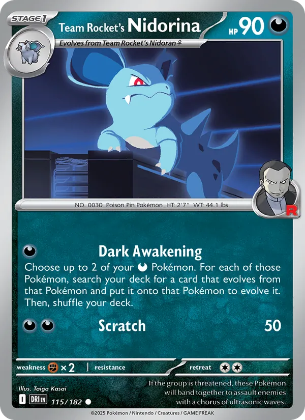 Team Rocket's Nidorina - 115 - Destined Rivals - LevelupCards.nl