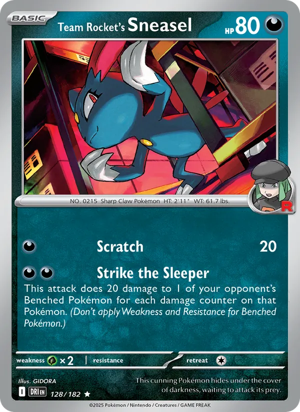 Team Rocket's Sneasel - 128 - Destined Rivals - LevelupCards.nl