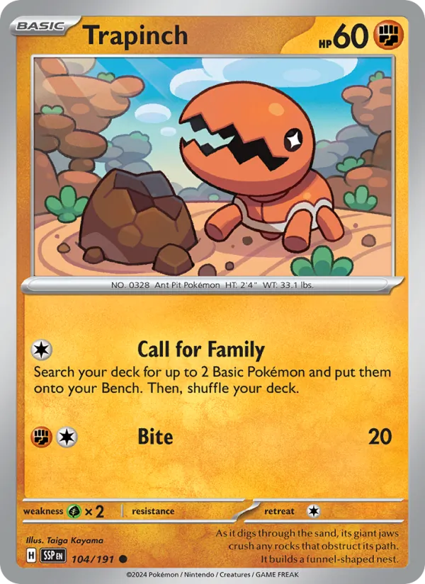 Trapinch - 104 - Surging Sparks - LevelupCards.nl