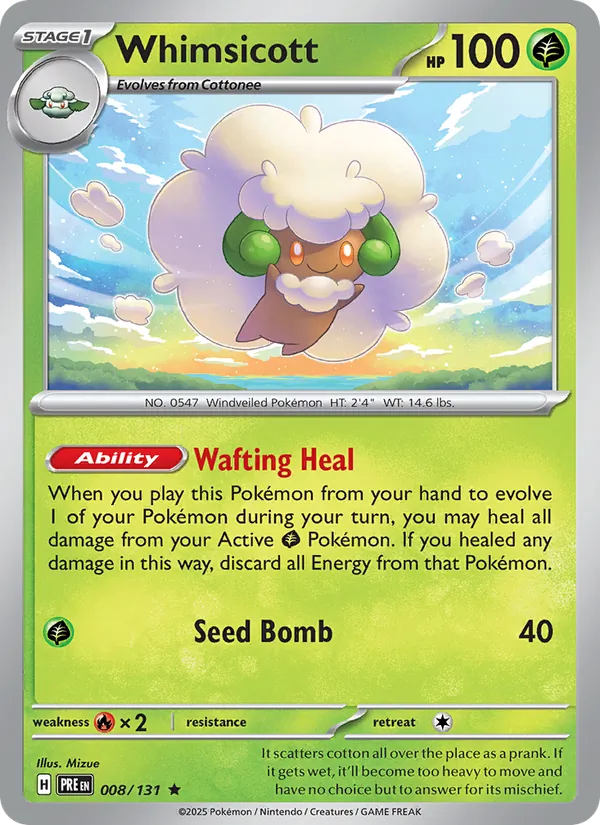 Whimsicott - 008 - Prismatic Evolutions - LevelupCards.nl