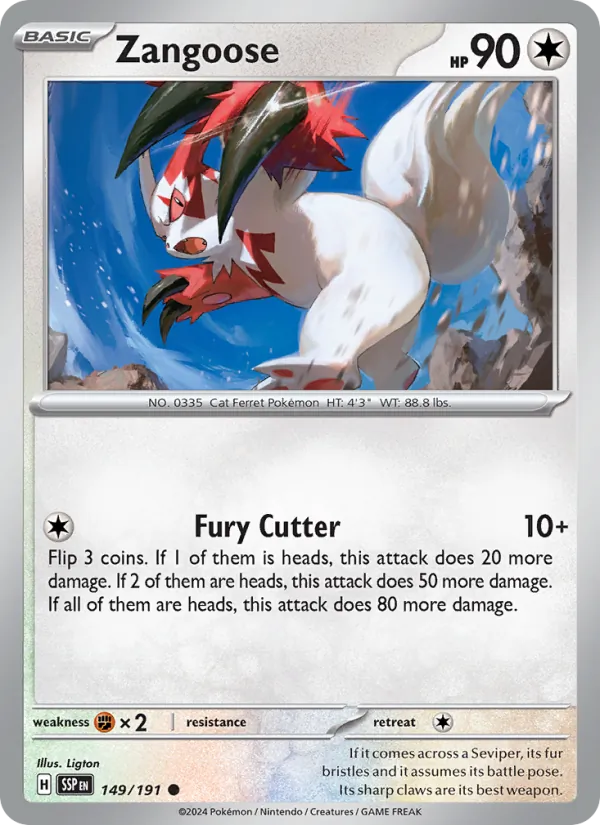 Zangoose - 149 - Surging Sparks - LevelupCards.nl